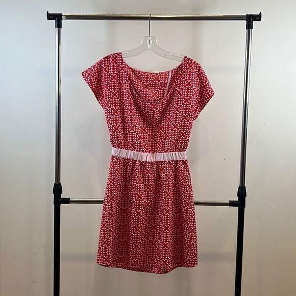 ROXY Red & Pale Pink Open Back Dress - Size Small - Picture 3 of 14